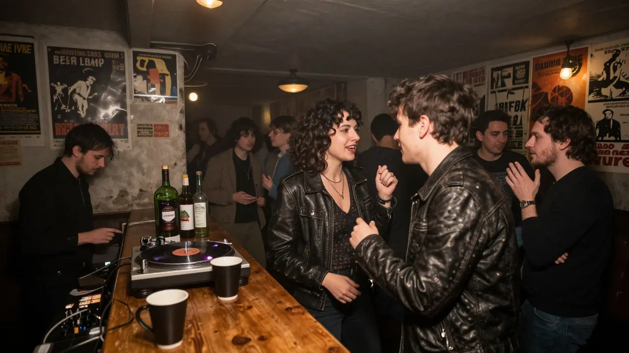 Intimate underground club with vinyl DJ, smoke, and raw energy in Monaco's old town.